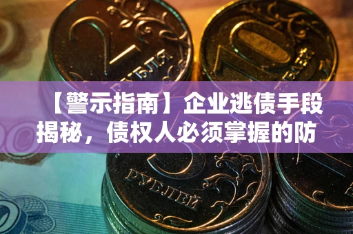 北京【警示指南】企业逃债手段揭秘，债权人必须掌握的防坑宝典